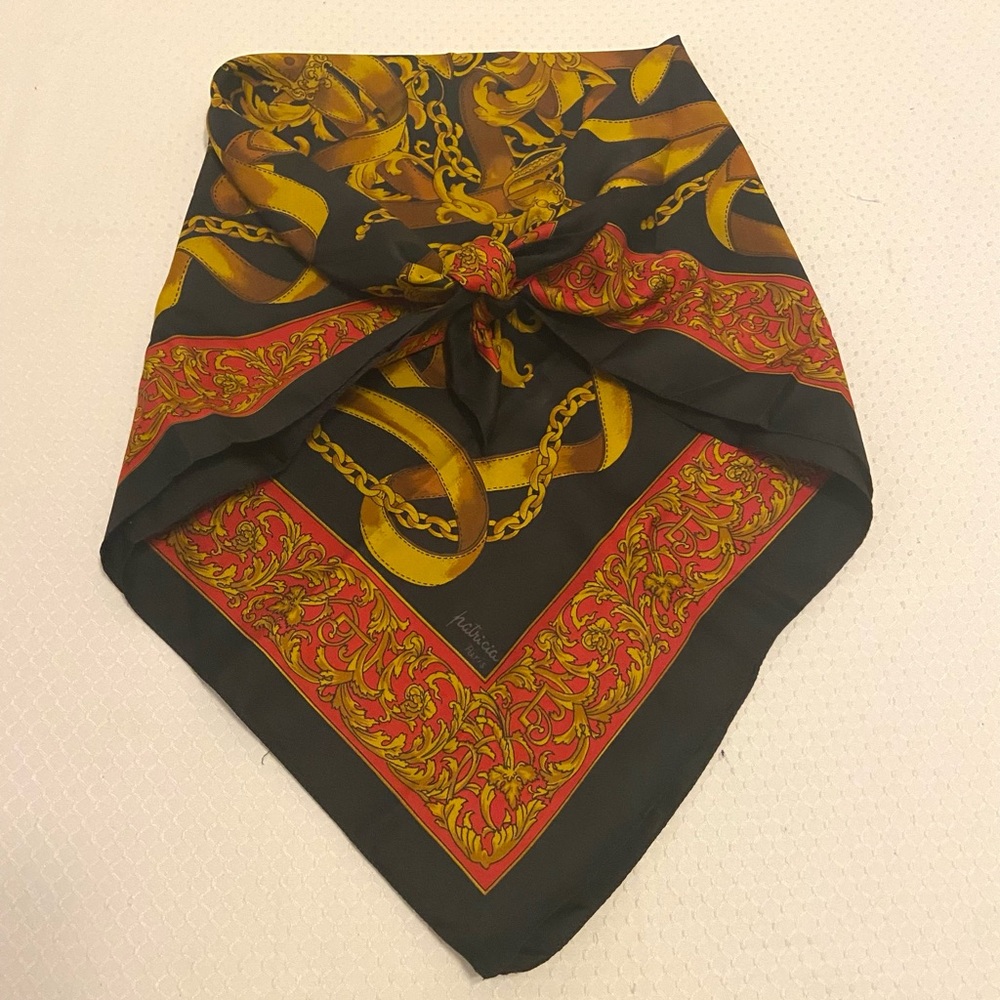 Patricia Paris Golden Embellished Scarf